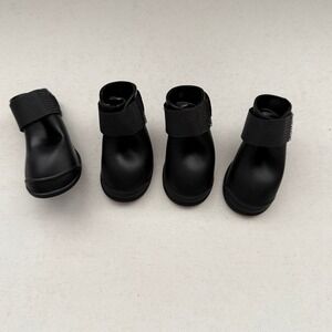 Pet Life Rubber Pet Boots Small Dog Black Size M